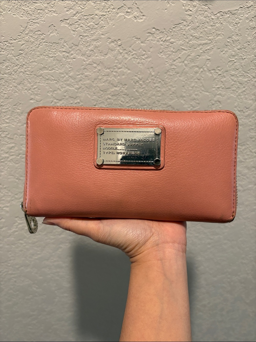 Marc by Marc Jacobs Dusty Rose Zip-Around Leather Wallet
